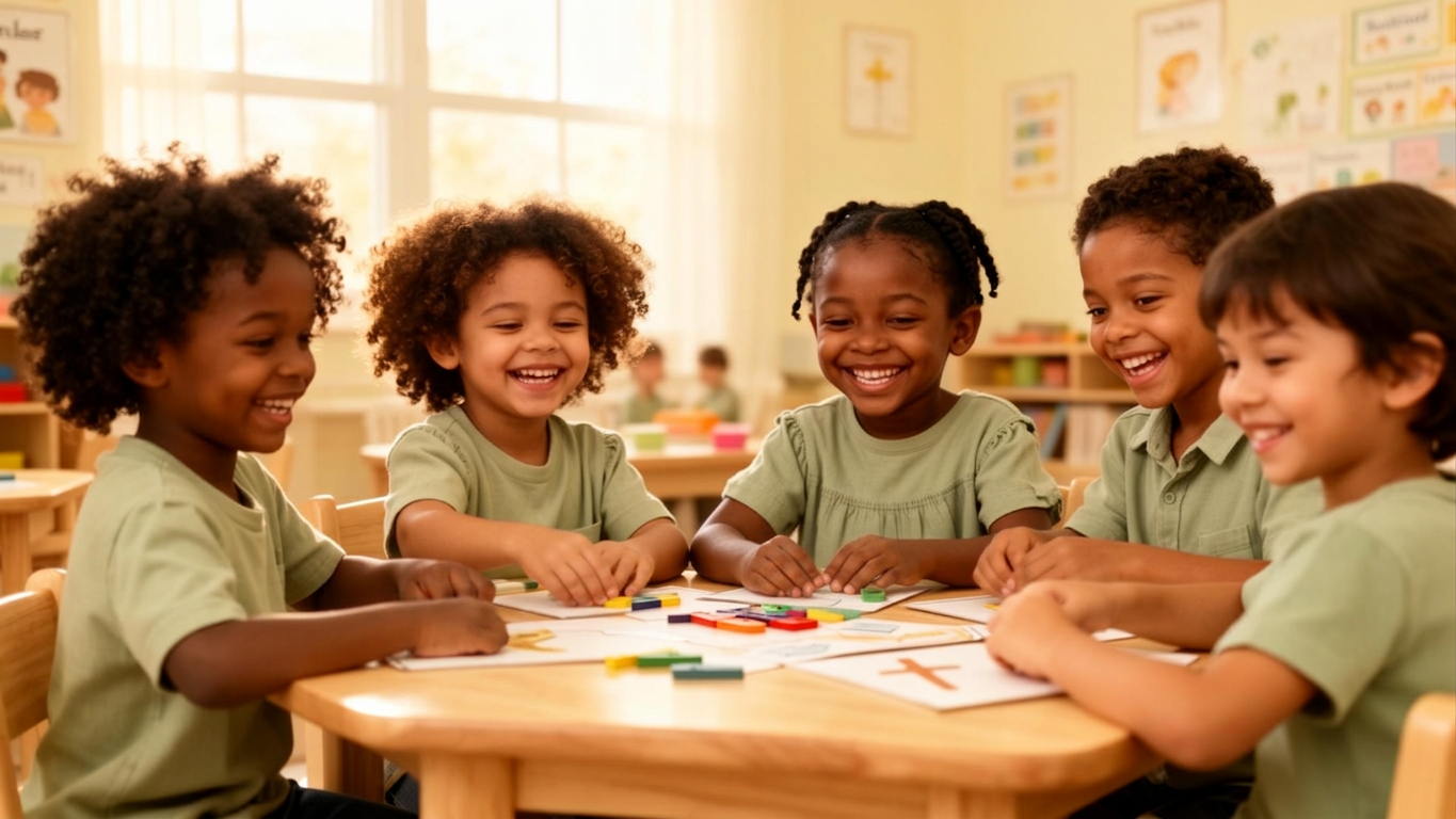 Children playing and learning at LearningTree